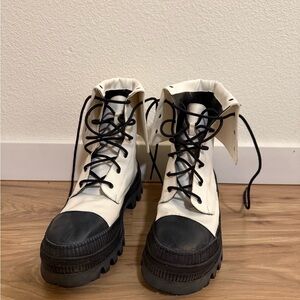 Free People Monochrome Combat Boots